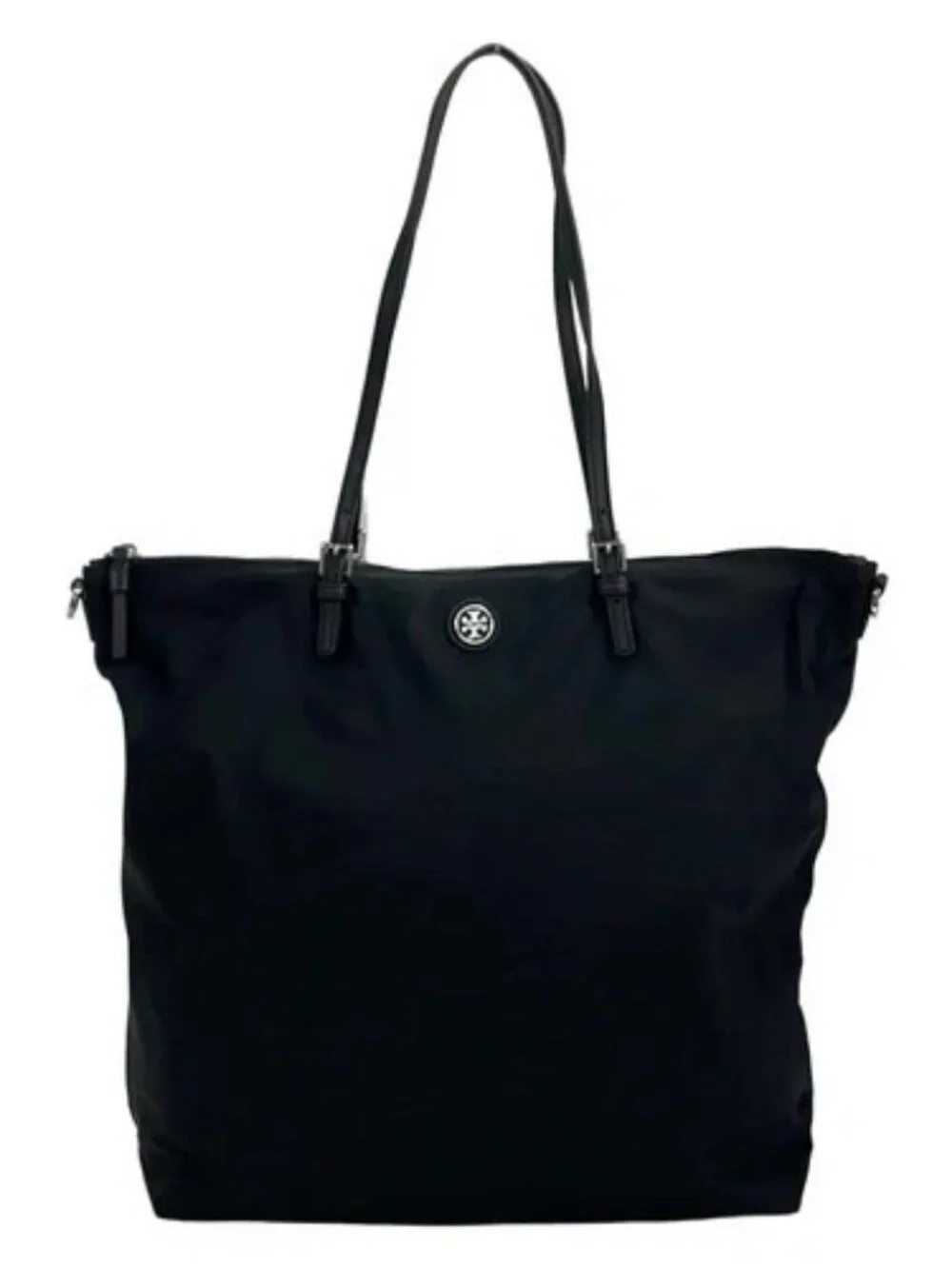 TORY BURCH Black Nylon Leather Shoulder Bag